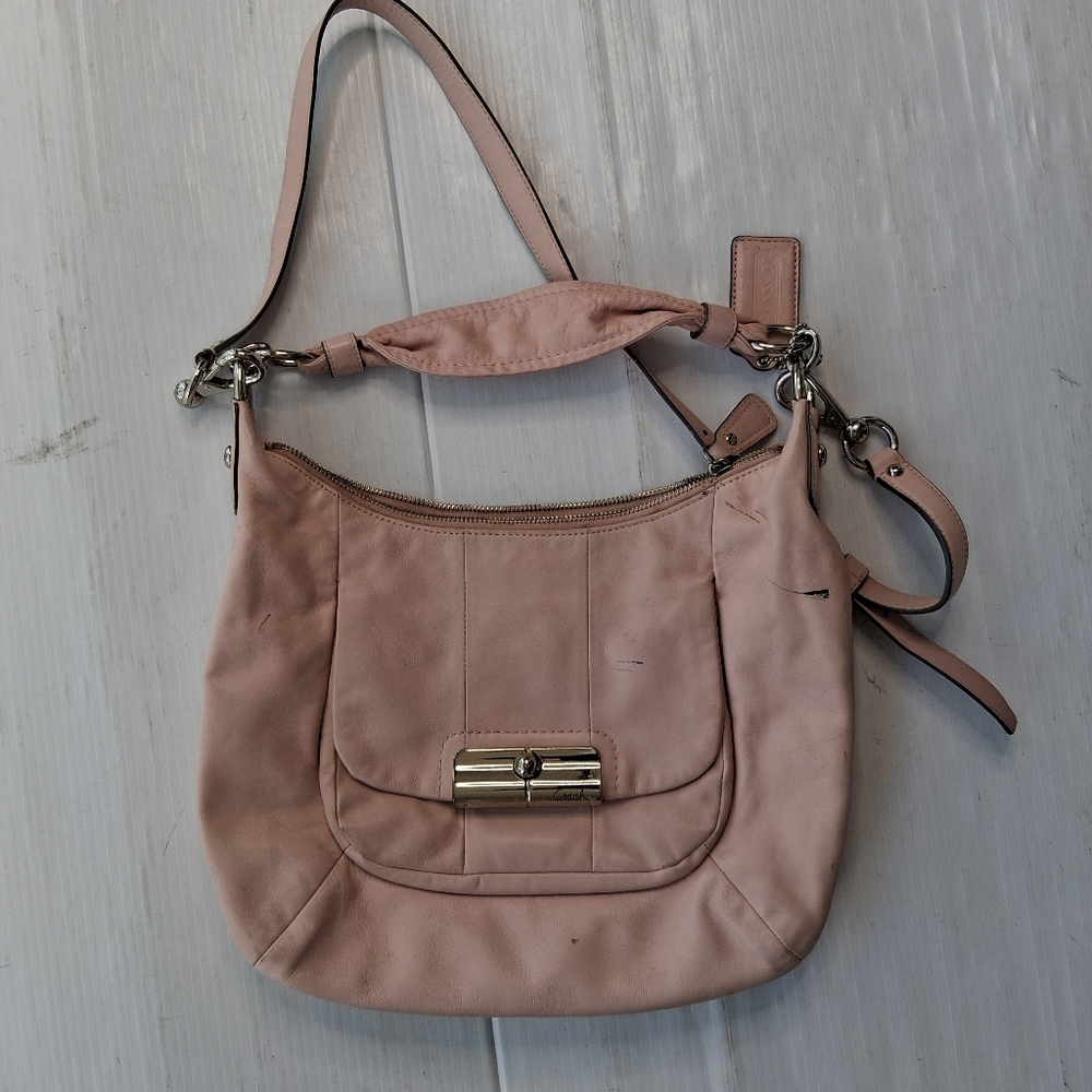 Coach Kristin Hobo Crossbody Handbag 16808 Womens Baby Pink